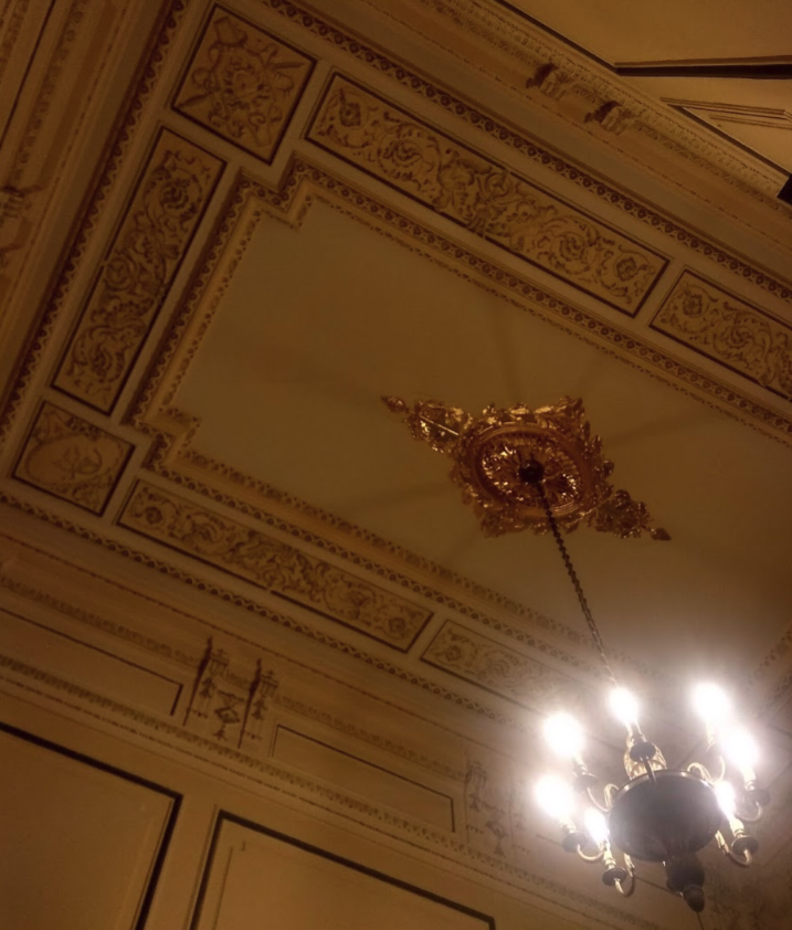 Ornate gilded ceiling in a government building