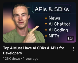 Top 4 Must-Have AI SDKs & APIs for Developers — 126K views