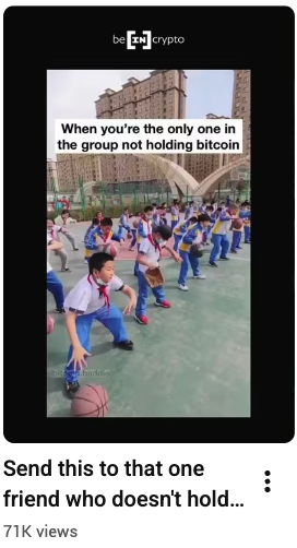 Not holding Bitcoin meme Short