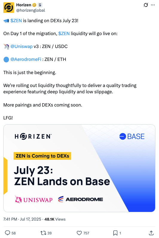 DEX Launch