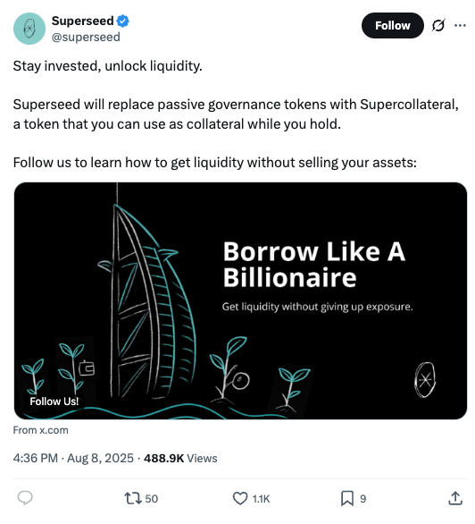 Borrow like a billionaire campaign post — 488.9K views