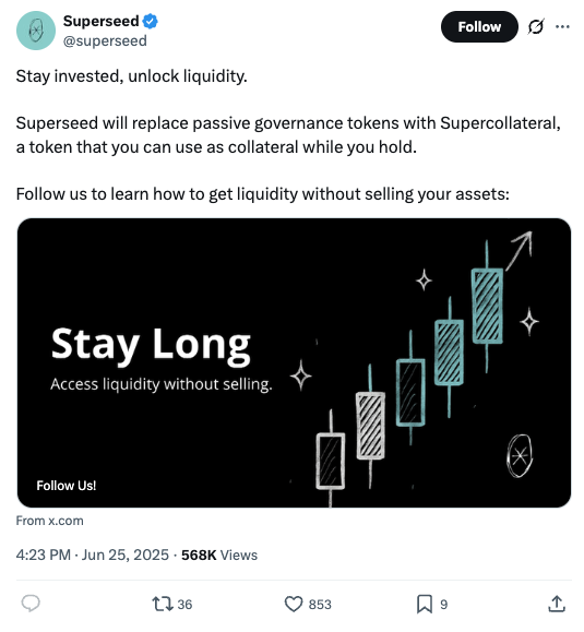 Stay long — access liquidity without selling