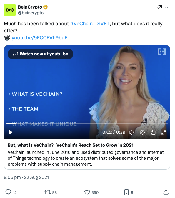 VeChain educational video